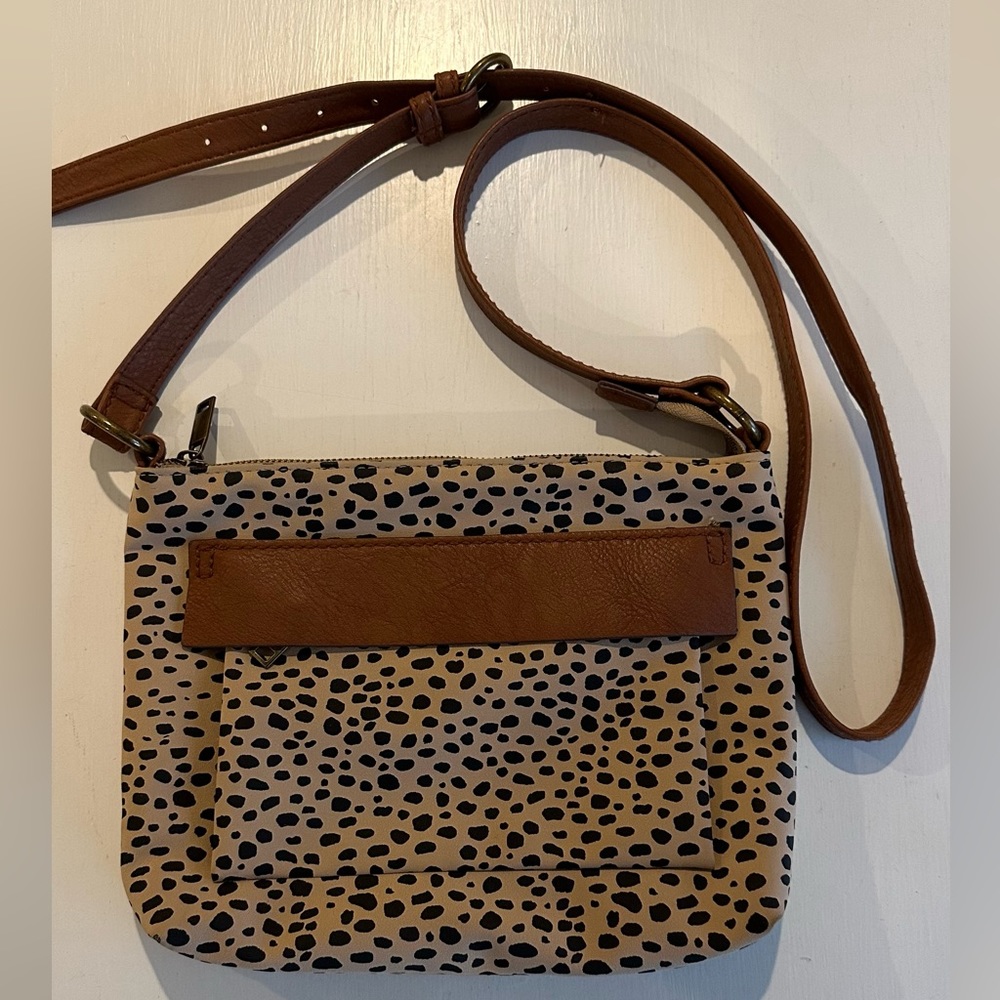 Black and Brown Spotted Crossbody